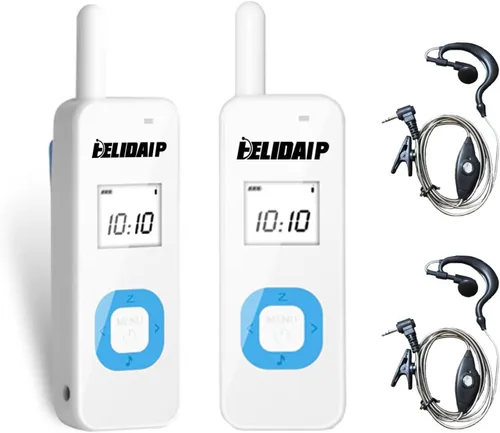 Vista 10 de T-M1 Super Mini Walkie Talkie para adultos, radios portátiles de dos vías con auricular, pequeña radio de 2 vías para restaurante, lugar de trabajo