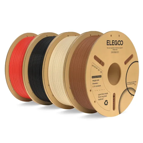 Vista 34 de ELEGOO Paquete de filamento PLA Plus negro 10KG, filamento para impresora 3D PLA+ resistente de 1.75mm precisión dimensional +/- 0.02mm, paquete