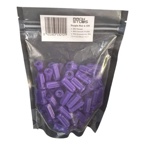 Vista 6 de Rackstud M6 Nut - Paquete de 100 tuercas de repuesto para tuercas de jaula tradicionales, se adapta a todas las series II, incluyendo nuevo dúo Negro