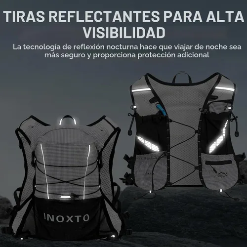 Vista 6 de IX INOXTO Running Vest Hydration Backpack, Lightweight Running Backpack Gris