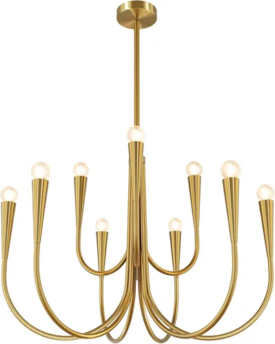 Vista 12 de Lámpara colgante moderna de 6 luces para comedor, cocina, sala de estar, lámpara industrial rústica negra MPL26-6 BK