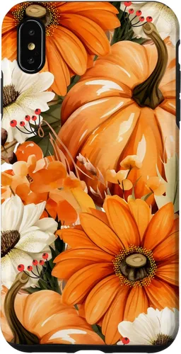 Vista 11 de Funda con temática de otoño para iPhone 16, diseño de calabaza, niña, mujer, diseño vintage de otoño
