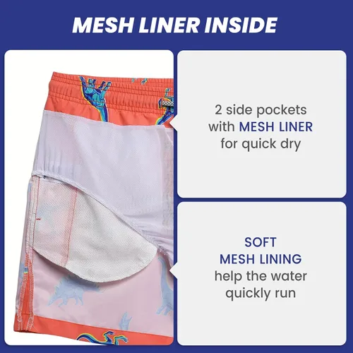 Vista 4 de maamgic Mens Swim Trunks 5" Quick Dry Beach Shorts Bathing Suits with Mesh Lining Pockets