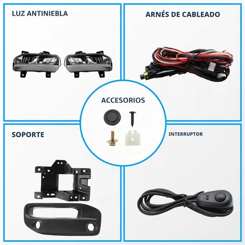 Vista 4 de Luz antiniebla LED compatible con Dodge Ram 2500 3500 2019 2020 2021 2022, montaje de luces antiniebla de parachoques delantero con soporte