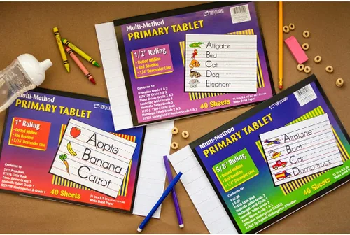 Vista 4 de Top Flight Multi-Method bloc de hojas para niños de nivel primario, regla de 1 pulgada, papel bond, 11 x 8.5 pulgadas, 40 hojas (56415)