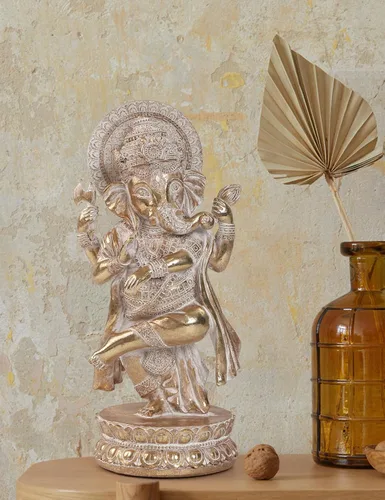 Vista 5 de Suoedd Estatuas de Lord Ganesha Elefante hindú Estatua de Dios Estatua de Dios de Ganesh Indio Ganesh Buda, Escultura de resina hecha a mano