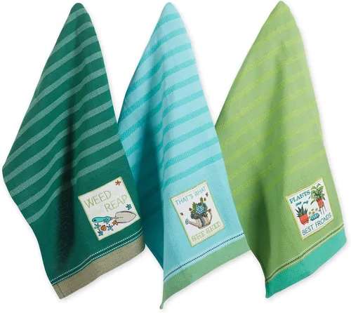 Vista 9 de DII You Grow Girl Collection Decorativo, lavable a máquina, juego de paños de cocina, 18 x 28 pulgadas, plantas elegantes, 3 piezas