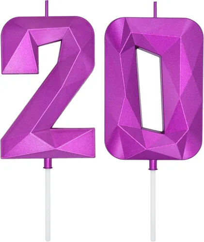 Vista 59 de DERVENTA Vela Grande de Cumpleaños Número 3D Verde Luminoso de 3.7 Pulgadas Celebración de Fiesta Aniversario Decoración Adorno para Pastel 1 Pieza