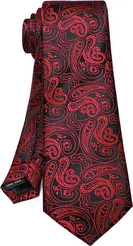 Vista 3 de Kerfado Juego de gemelos cuadrados de bolsillo y corbata de seda para hombre