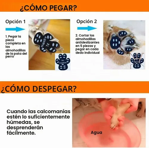 Vista 4 de Almohadillas Antideslizantes de Agarre para Patas de Perro, Almohadillas de Tracción, Calcomanías para Patas de Perro con Almohadilla Autoadhesiva