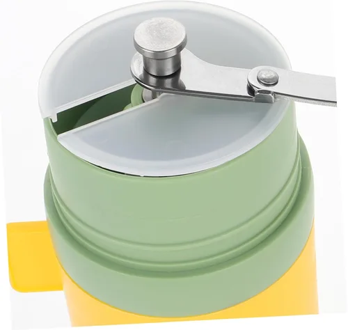 Vista 3 de SHOWERORO Molinillo de café portátil con manivela para acampar al aire libre, herramienta de molienda manual con ajustes de precisión, diseño