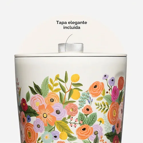 Vista 5 de Corkcicle Cubeta de hielo aislada con tapa, acero inoxidable, 100 onzas, crema para fiesta de jardín Crema para fiestas en el jardín
