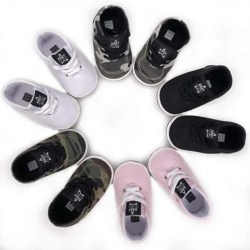 Vista 3 de GAISUMMI Unisex Baby Girls Boys Shoes Infant Canvas Sneakers Anti-Slip Rubber Sole Newborn Crib Shoes Toddler Outdoor Athletic First Walkers