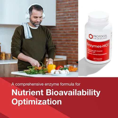 Vista 3 de PROTOCOL FOR LIFE BALANCE Enzimas-HCl - Enzimas digestivas con bromelina - Espectro completo de proteasas - Suplemento de digestión - Sin soja