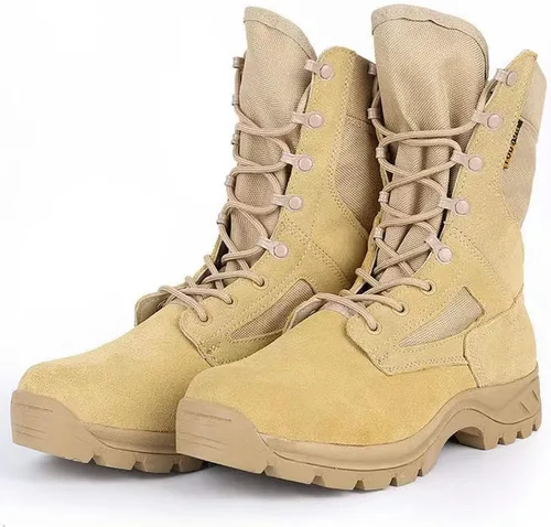 Vista 4 de BPKW IDS852 - Botas tácticas militares de combate para hombre, calzado para senderismo, senderismo, mochilero, zapatos de trabajo al aire libre