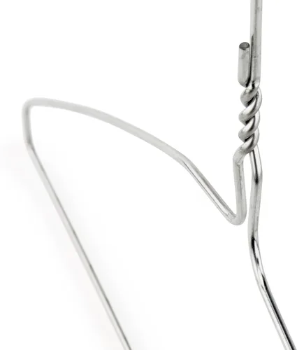 Vista 3 de HANGERWORLD Perchas de alambre de metal plateado de 16 pulgadas de calibre 13 para ropa (10 unidades)