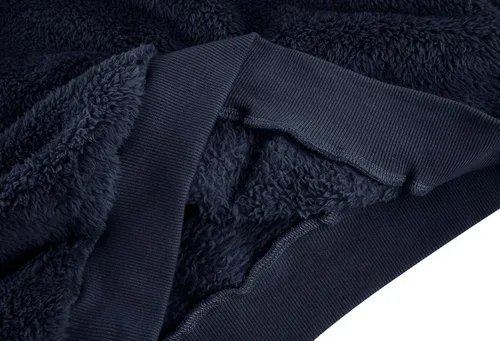 Vista 4 de Pengfei Sudaderas mullidas de sherpa para hombre, de manga larga, de forro polar, con cuello redondo, para otoño e invierno