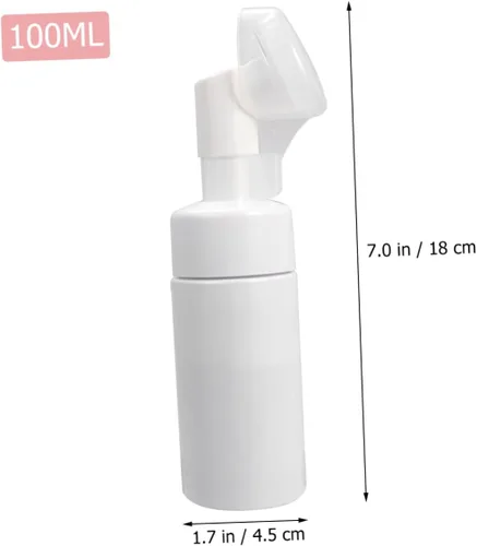 Vista 4 de FOMIYES Botella de espuma de jabón 3.4 fl oz de viaje cosméticos botella cepillo cabeza espuma vacía para artículos de tocador