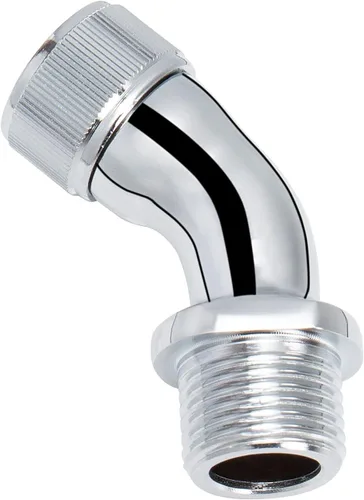 Vista 10 de NearMoon Adaptador de codo de ducha para cabezal de ducha, latón macizo de 45 ° G1/2 macho a hembra, conector de extensión de brazo de ducha, cromo