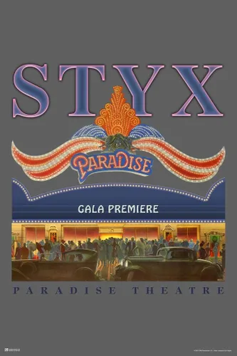 Vista 5 de Styx Paradise Theatre - Póster de música rock clásico, estilo retro, vintage, de los años 70 y 80, banda estética, póster de 12 x 18 pulgadas