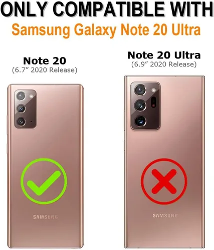Vista 2 de Funda diseñada para Galaxy Note 20, borde dorado chapado para funda de TPU suave, protección a prueba de golpes, flexible, Samsung Galaxy Note 20