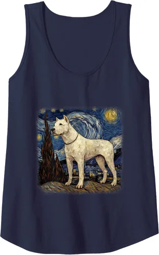 Vista 13 de Van gogh Dogo Argentino in starry night Tank Top