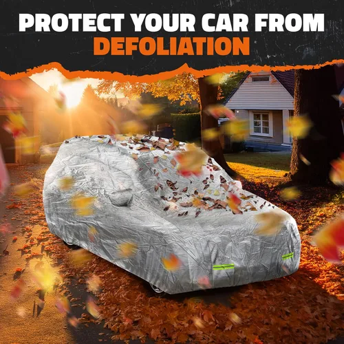 Vista 7 de Mockins 190T - Funda de poliéster para vehículos SUV Small SUV Car Cover for Snow , Frost, Dust, UV & Rain Outdoor & Indoor Car Covers for