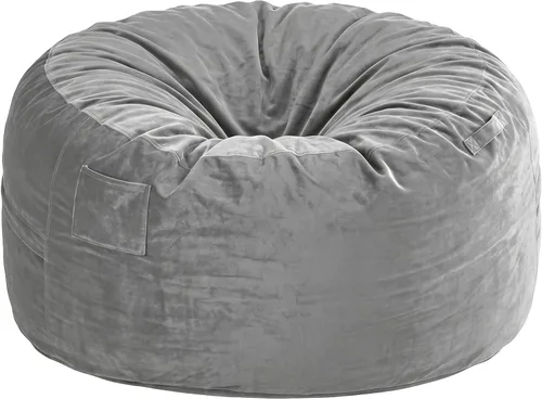 Vista 7 de Homguava - Sillón puff de 4 pies Sillón estilo puff grande de 4 pulgadas con relleno de espuma viscoelástica, sofá suave con funda de terciopelo