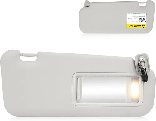 Vista 8 de Visera solar para Mazda 3 2010-2013, lado izquierdo del conductor, repuesto de visera solar gris BBM2-69-320C-75