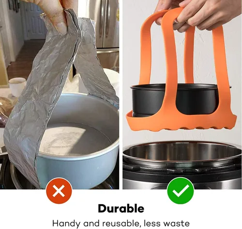 Vista 3 de SiCheer Eslinga de silicona para olla a presión, compatible con olla instantánea de 3 cuartos de galón, compatible con otras marcas de cocinas