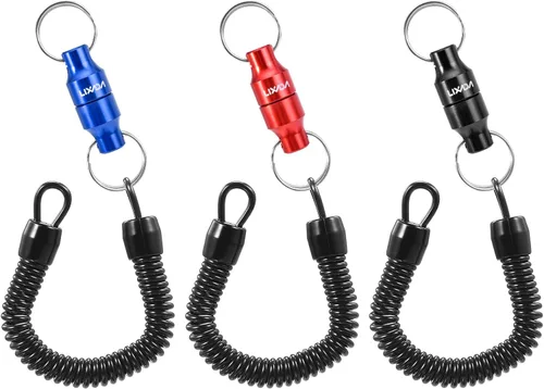 Vista 15 de LIXADA Soporte de liberación de red magnética para pesca Zinger Retractores de red de pesca con mosca, clip magnético, conector de red de aterrizaje