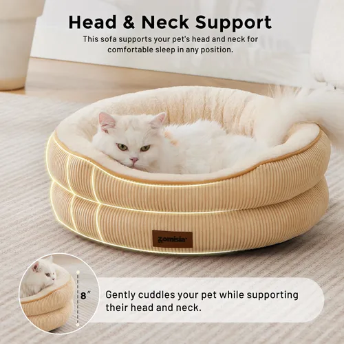 Vista 4 de ZOMISIA Cama Térmica para Gatos de Interior - Cama Térmica para Mascotas con Temperatura Ajustable con Temporizador y Cable Resistente a