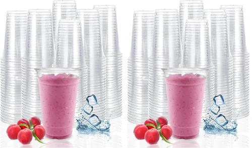 Vista 16 de TashiBox Vasos de plástico transparente de 9 onzas, paquete de 400 unidades, desechables, suministros de bodas y fiestas, ideales para cócteles