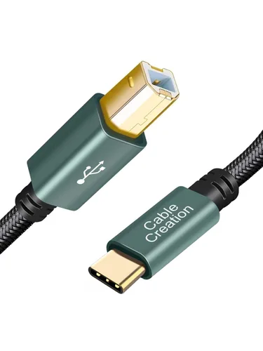 Vista 13 de CableCreation Cable de impresora USB C a B de 3.3 pies, escáner y cable MIDI para piano digital Yamaha Casio, controlador DJ, 1 M, negro