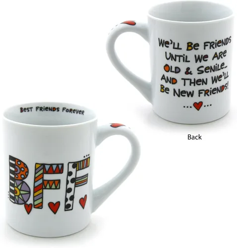 Vista 3 de Taza de porcelana Our Name is Mud "BFF", 16 onzas