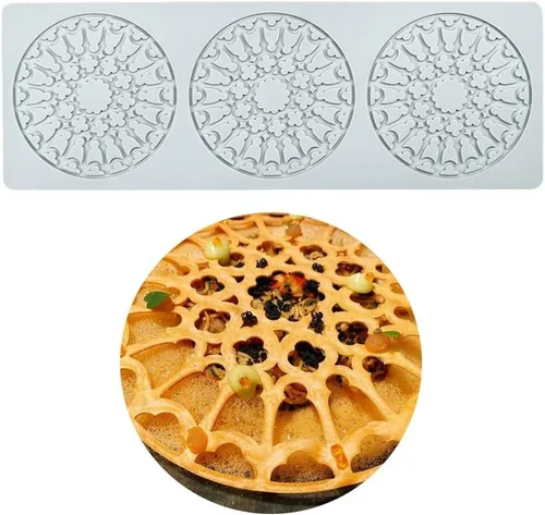 Vista 29 de Moldes de silicona de hojas huecas, moldes de chocolate con forma de corazón, geometría, molde de silicona 3D, molde de hojas de caramelo