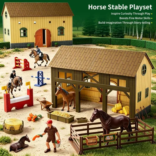 Vista 3 de Juego de caballos para niños, juguetes de caballos para niñas