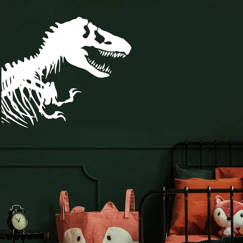 Vista 4 de Calcomanía de pared de dinosaurio, calcomanías de vinilo T-Rex, letrero de dinosaurio, tiranosaurio Rex, decoración de pared extraíble