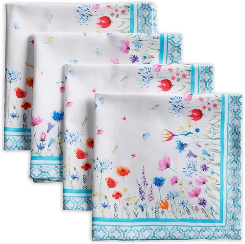Vista 73 de Maison d' Hermine Juego de 4 servilletas de tela 100% algodón, suaves y duraderas, servilletas cuadradas reutilizables para uso diario, lavables