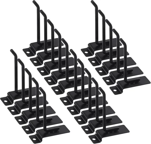 Vista 8 de Swpeet Kit surtido de 20 ganchos de pared resistentes de 2 pulgadas, accesorios Slatwall, ganchos para panel de pizarra, organización de garaje