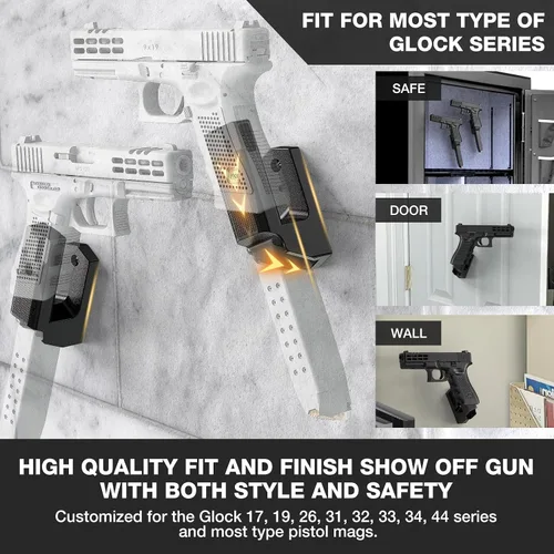 Vista 6 de Montura de pistola mejorada con soporte para cargador, montaje oculto para Glock17,19,26,31,32,33,34,44,45 de la serie, soporte de pistola