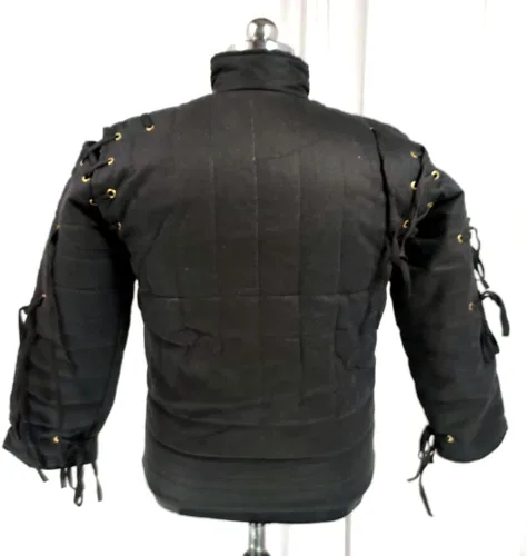 Vista 4 de Medieval Gambeson Thick Padded Coat Aketon Jacket Armor for Cosplay, Cotton Fabrics Dress SCA by ITS Medieval