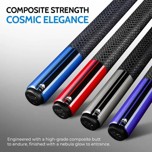 Vista 8 de RHINO Nebula 2 Low Deflection Carbon Pool Cue - Sport Wrap Amatista púrpura