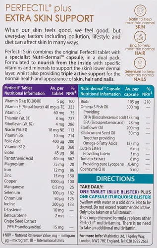 Vista 2 de Perfectil by Vitabiotics Plus Skin Extra Support Tabletas y cápsulas x 28