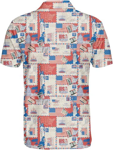 Vista 3 de Camisetas de golf divertidas para hombres, polo para hombres, camisetas de golf de manga corta para equipo, regalos para amantes del golf