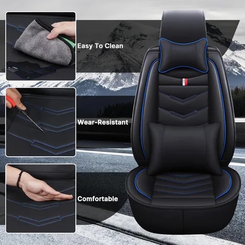 Vista 3 de Funda de asiento de auto para Ford Maverick 2022-2025, funda de cojín duradera, resistente al desgaste, impermeable, transpirable, sin olor, fundas