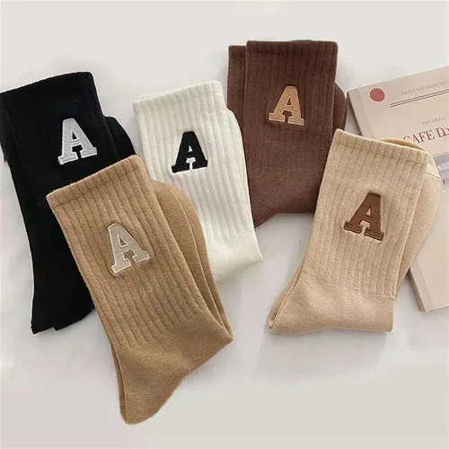 Vista 6 de TRENIS Women's Warm Socks Ladies Socks Autumn Winter Solid Color Unisex