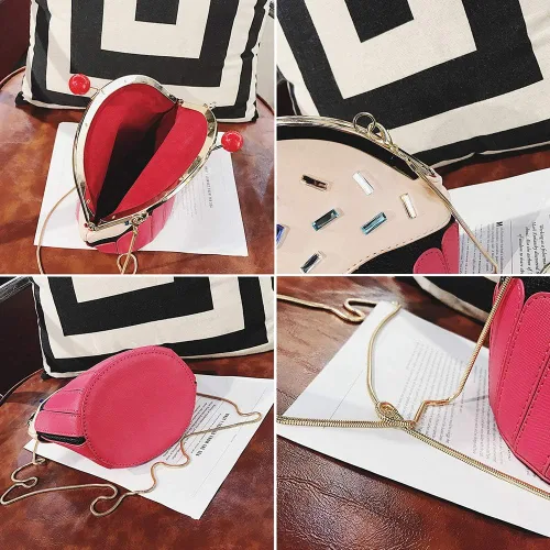Vista 6 de QZUnique Bolso cruzado de la forma de la comida Bolso del cuerpo de la PU del bolso de la historieta del helado del bolso del bolso del bolso