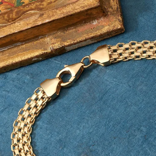 Vista 4 de Ross-Simons Italian 18kt Yellow Gold Bismark-Link Bracelet