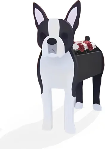 Vista 21 de Macetero de flores para perros, regalos para mujeres, bonitas macetas de PVC para perros, macetas para interiores y exteriores, maceta de jardín